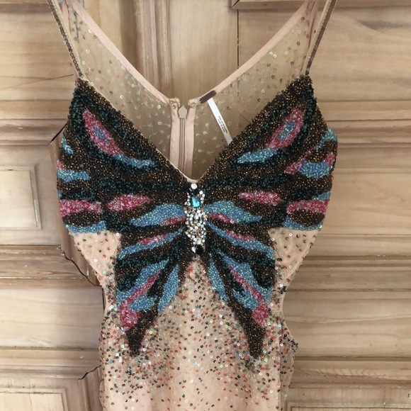 FREE PEOPLE BEADED Butterfly Dress - Picture 5 of 11